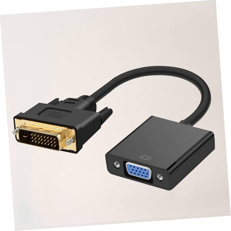 Uonlytech DVI D Male to VGA Female Adapter Converter Cable 1080P Black - Image 3